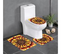 Turning The Flame Set Di Tappeti Da Bagno 3 Pezzi Morbida Tappeto Con Profilo A U Antipolvere Tappetino Da Bagno Per Doccia Toeletta La Casa