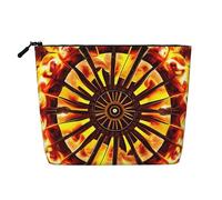 Turning The Flame - Trousse per trucchi in canapa, impermeabile, per articoli da toeletta da viaggio e uso quotidiano