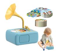 Turning Toy Di Fonographer Per Il Grammofono I-INTERACTIVE Con 96 Carte, Lettore Di Musica Educativa | Giocattolo Fonografo Per Bambini, Aiuta Ad Imparare I Suoni E MU, Progettato per miglior