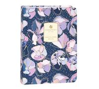 TURNOWSKY - Agenda Giornaliera 13 Mesi Medium, Daily Planner Tascabile con Segnalibro, Copertina Rigida e Grafiche a Fiori, 384 Pagine Colorate, Ideale per la Scuola, 11x15.3 cm, Blu