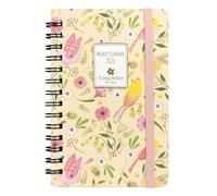 TURNOWSKY - Agenda Settimanale 12 Mesi, Planner Tascabile con Spirale Nera e Angoli Tondi, Trancia Metal in Cover, 168 Pagine Colorate, Ideale per Lavoro e Università 9x13h cm
