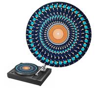Turntable Slipmat - 30cm Felt Record Mat | Anti-Slip Vinyl Mat with Optical Illusion Design for Audio Equipment, Music Listening, Art Display, Home or Studio Use, Collectors and Family Entertainment