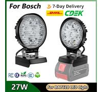 Turpow 27W LED Luce da lavoro Comblity per Bosch BAT618 Batteria agli ioni di litio 18V Torcia a LED Batterie Strumento Lampada Luci di inondazione