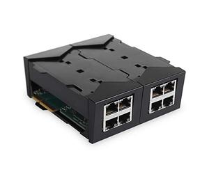 Turris MOX E (Super Ethernet) modulo | 8X Porta LAN 10/100/1000 Mbps (RJ-45), Bus SGMII Pass-Through (collegare Fino a 24 dispositivi) | per Router MOX Open Source e sicuri