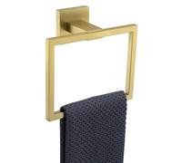 TURS Portasciugamani da parete porta carta igienica finitura in ottone spazzolato per bagno e cucina, impermeabile e resistente alla ruggine