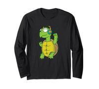 Turtle AMA Ascoltare Musica con Le Cuffie Maglia a Manica