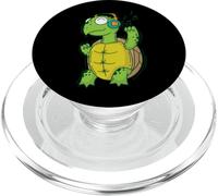 Turtle ama ascoltare Musica con le cuffie PopSockets PopGrip per MagSafe