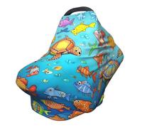 Turtle and Fish - Coprisedia versatile per passeggino, appositamente progettato per il tuo bambino