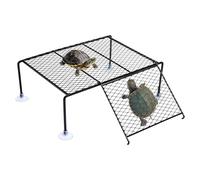 Turtle Basking Dock - Suction Cup Floating Platforms, Floating Basking Area with Strong Suction Cups for Turtle Tank Habitat, Climbing Rest Platforms for Terrapin Salamander Crab Tortoise Aquarium Use