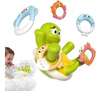 Turtle Bath Toy, Electric Water Sprayer, 17/13.3/9.1 Inches, Rotating Swimming Sets, Interactive Ring Games for Kids Fun, Preschool Sensory Plays, and Toddler, Multicolor