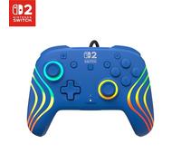 Turtle Beach Afterglow Blu controller da gaming RGB cablato con licenza ufficiale per Nintendo Switch 2