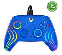 Turtle Beach Afterglow Wave Controller Gamepad RGB cablato blu - Con licenza per Xbox Series XS, Xbox One e Windows - Pulsanti programmabili, grilletti effetto Hall, controlli audio