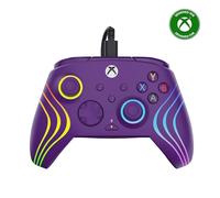 Turtle Beach Afterglow Wave Controller Gamepad RGB cablato viola - Con licenza per Xbox Series XS, Xbox One e Windows - Pulsanti programmabili, grilletti effetto Hall, controlli audio