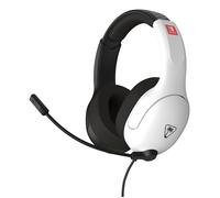 Turtle Beach Cuffie da gioco cablate Airlite Fit nere e bianche con licenza ufficiale per tutti i Nintendo Switch - Microfono flip-and-mute, padiglioni auricolari dal comfort superiore
