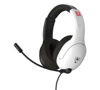 Turtle Beach Cuffie da gioco cablate Airlite Fit nere e bianche con licenza ufficiale per tutti i Nintendo Switch - Microfono flip-and-mute, padiglioni auricolari dal comfort superiore