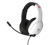 Turtle Beach Cuffie da gioco cablate Airlite Fit nere e bianche con licenza ufficiale per tutti i Nintendo Switch - Microfono flip-and-mute, padiglioni auricolari dal comfort superiore