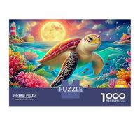 Turtle Beach Unico Puzzle da 1000 Pezzi per Adulti Bird Ocean Colorato Stimolante e Ingarbugliante Puzzle per Adulti Divertente 100% Cartone Riciclato70x50cm/1000pcs