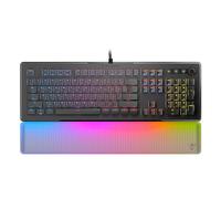 Turtle Beach Vulcan II Max - Tastiera da gioco per PC ottica-meccanica, tasti illuminati RGB personalizzabili e poggiapolsi, Smart Keys, interruttori lineari Titan II, piastra in alluminio, colore