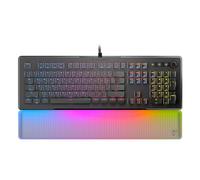 Turtle Beach Vulcan II Max - Tastiera da gioco per PC ottica-meccanica, tasti illuminati RGB personalizzabili e poggiapolsi, Smart Keys, interruttori lineari Titan II, piastra in alluminio, colore