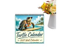 Turtle Calendar 2027 - Sea Turtle Spiral Wall Planner With Monthly Pages