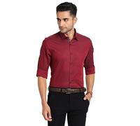 Turtle Camicia formale da uomo 100% cotone slim fit a righe rosse, rosso, 54