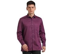 Turtle Camicia formale da uomo a maniche lunghe, 100% cotone, colore viola, Granata, 44