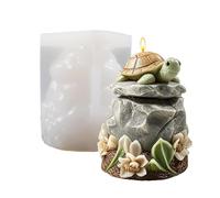 Turtle Candle Mold - 3D Cute Turtle Rock Silicone Mold, Easy Portable Craft Tool for Candle Soap Plaster Casting Decoration | DIY Flowerpot Vase Home Indoor Decorative Craft Molds