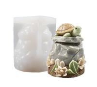 Turtle Candle Mold - Easy Portable Cute Crafts Tool | 3D Turtle Rock Mold | for Soap Candles Plaster Casting Decoration Flowerpot Vase Home House Indoor