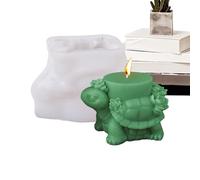 Turtle Candle Mold, Turtle Diffuser Stone Ornament Mould, Sturdy Resin Animal Molds 3D, Candle, Cake, Clay Making Moulds, for Home Decor, 2,95 x 3,9 x 2,76 pollici