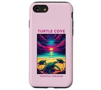 Turtle Cove Bahamas Tramonto Paradiso Tropicale Arte Custodia per iPhone SE (2020) / 7/8
