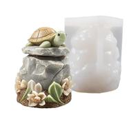 Turtle Craft Mold Tool, 3D Resin Casting Shape, portatile DIY Decoration Maker, Soap Candle Plaster Form, Flowerpot Vaso accento pezzo, Home Indoor Art For Display 2,79 x 2,71 x 3,11 in