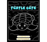 Turtle Cute Black Paper Coloring Book: Adorable Sea Life Designs for Relaxation and Creativity