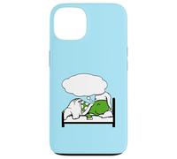 Turtle Dreaming Bubble Sleeping Hat Bed Good Stanchi Night Fun Custodia per iPhone 13