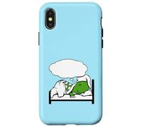 Turtle Dreaming Bubble Sleeping Hat Bed Good Stanchi Night Fun Custodia per iPhone X/XS