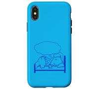 Turtle Dreaming Bubble Sleeping Hat Bed Good Stanchi Night Fun Custodia per iPhone X/XS