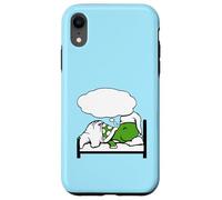 Turtle Dreaming Bubble Sleeping Hat Bed Good Stanchi Night Fun Custodia per iPhone XR