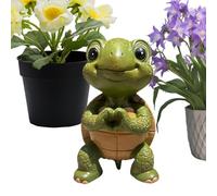 Turtle Garden Statue, Outdoor Turtle Lawn Ornament, Decorative Sculpture for Porch, Pond, Balcony, Patio, Desk, Indoor Bedroom, Living Room, Yard, Gift Decor, 3.94x2.56x2.36 Inches
