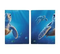 Turtle in Blue Water - Porta passaporto da viaggio con slot per carte di credito e carta d'imbarco, porta passaporti, carte di credito, carte d'imbarco