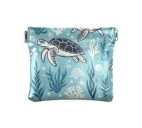 Turtle in The Sea Squeeze portamonete portamonete porta cambiamenti in pelle PU mini portafoglio portamonete per donne ragazze uomini