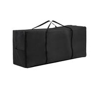 Turtle Life Borsa per cuscini, borsa portaoggetti da giardino, imbottitura protettiva, con maniglia, giocattolo, non completamente impermeabile, colore nero (116 x 35 x 51 cm)