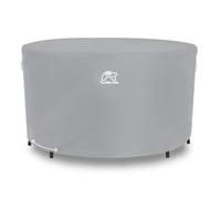 Turtle Life Copertura per tavolo e sedie rotonde durevole impermeabile per interni ed esterni con prese d'aria grigio diametro 250x95 cm
