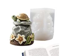 Turtle Mold | Cute Portable Easy Craft Tool - 3D Turtle Rock Mold,for Soap Candles Plaster Casting Decoration Flowerpot Vase Home House Indoor