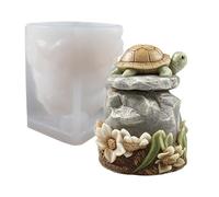 Turtle Mold - Easy Cute Tool, Portable Jewelry Box with Detailed Shell, Flexible Non-Stick Silicone, Creative Resin Casting, for Soap Candles Plaster Decoration Flowerpot Artistry