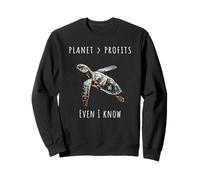Turtle Planet Over Profits Felpa