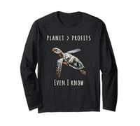 Turtle Planet Over Profits Maglia a Manica