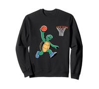 Turtle Playing Sports Wild Animal Turtles Basketball Felpa