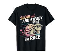 Turtle Slow And Steady vince la gara Cool Turtles Maglietta