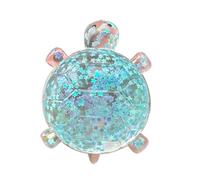 Turtle Squeeze Toy - Glitter Sensory Stress Relief | 7cm Rubber Fidget, Slow Rising Animal for Study, Funny Figurine for Work, Portable Tool Travel, Calm Companion Office