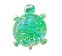 Turtle Squeeze Toy - Glitter Sensory Stress Relief | 7cm Rubber Fidget, Slow Rising Animal for Study, Funny Figurine for Work, Portable Tool Travel, Calm Companion Office