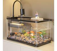 Turtle Tank Aquarium Acquario Per Tartarughe Con Filtro Terrario Piattaforma Di Crogiolarsi Con Sistema Doccia Strato Filtrante(Large)